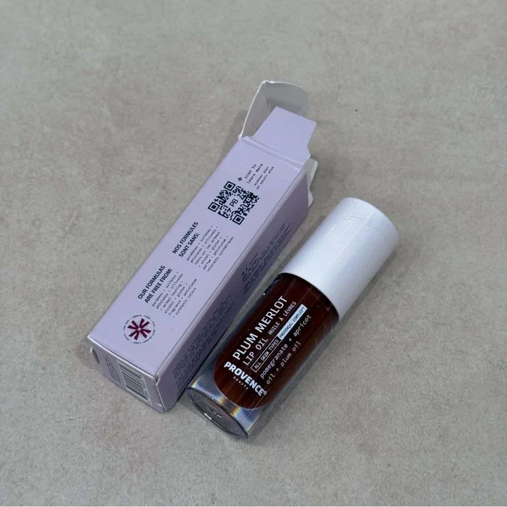 Provence Beauty Plum Merlot Lip Oil Hydrating Gloss Treatment